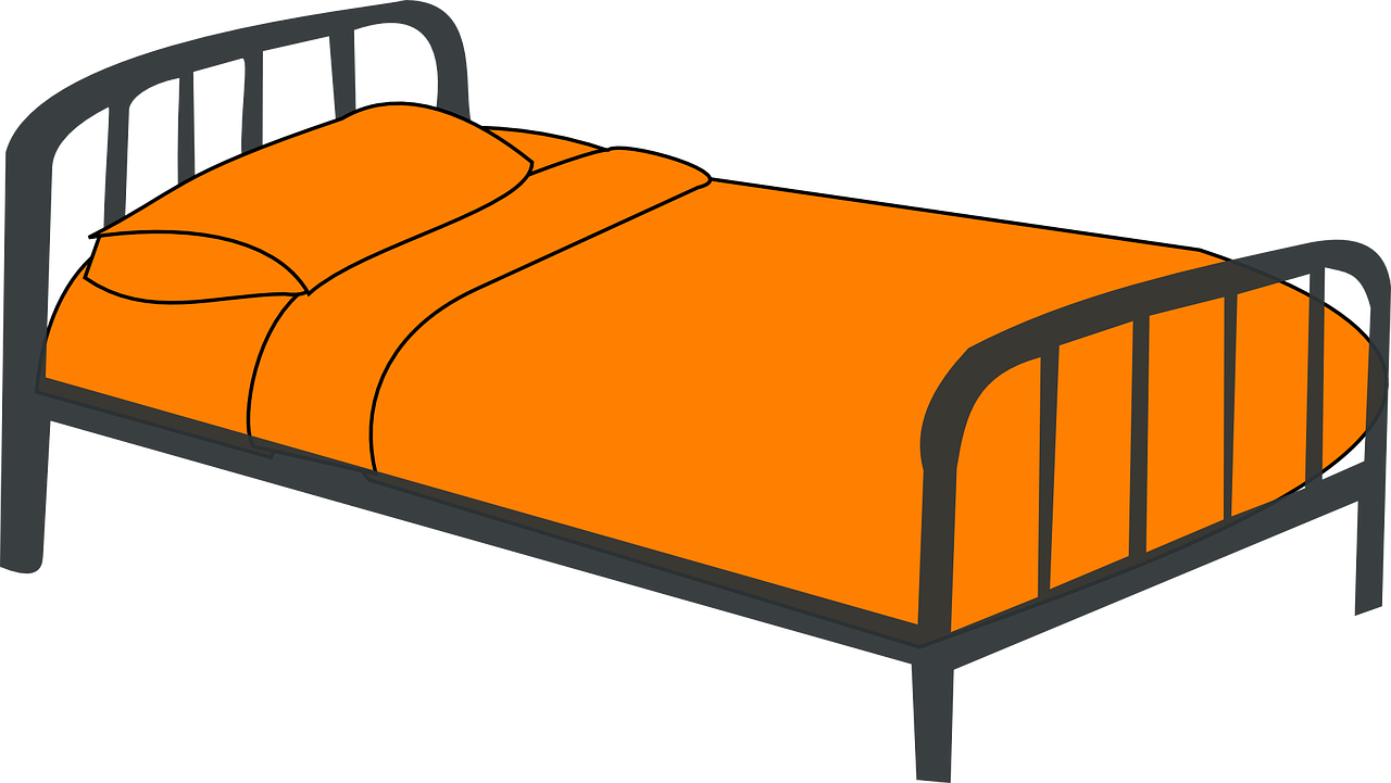 An orange cot